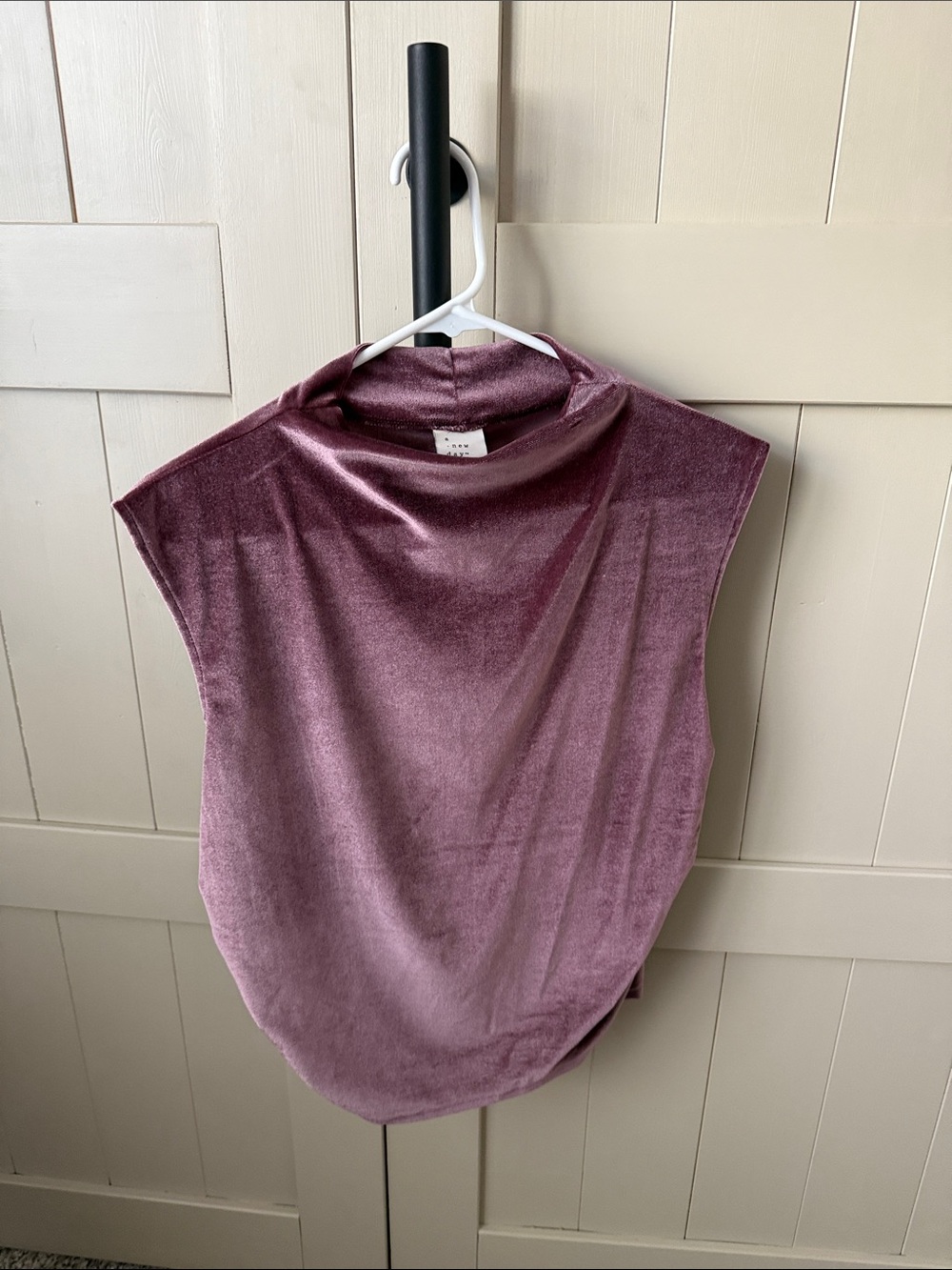 A New Day Velvet Sleeveless Mock Neck Camisole - Mauve